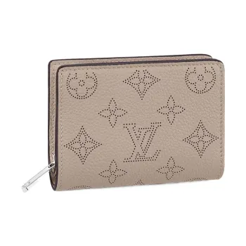 LOUIS VUITTON Calfskin Wallet Women's Gray