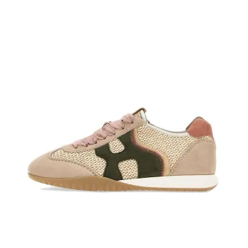 HOGAN Olympia Cushioning Low-Top Sports Casual Shoes Women's Beige Pink