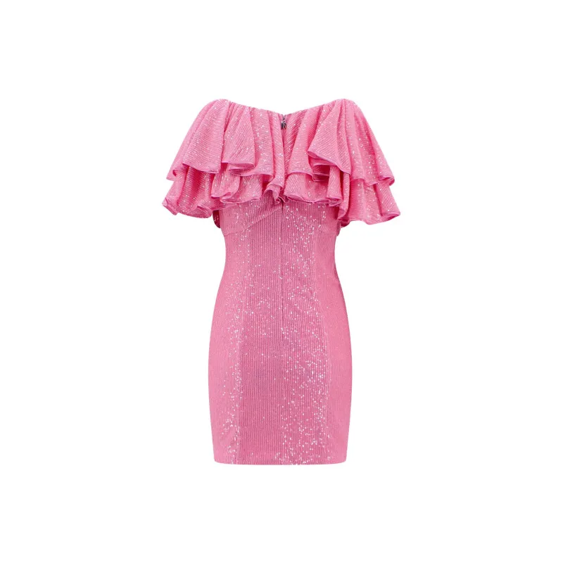 Rotate Short-Sleeved Dresses Women's Pink-1