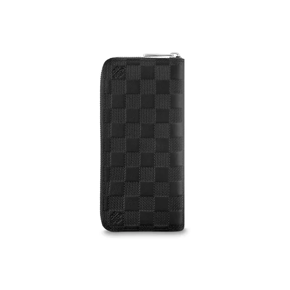 LOUIS VUITTON Zippy Leather Wallet Regular Men's Black-2