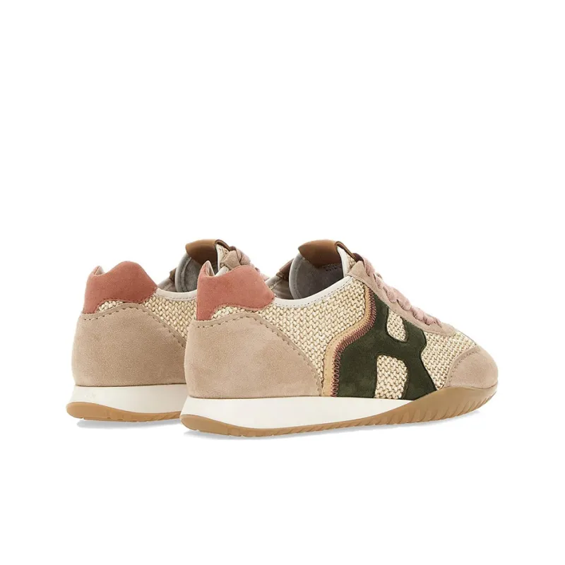 HOGAN Olympia Cushioning Low-Top Sports Casual Shoes Women's Beige Pink-3