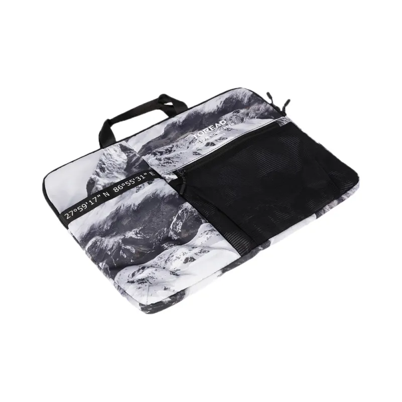 TOREAD Polyamide Handbag Laptop Bag Regular Unisex Asphalt Gray/Black/Arctic Mountain Black White Print-10