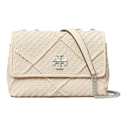 TORY BURCH Kira Leather Portable Crossbody Bag, Shoulder Bag Small Size Women's Ivory White