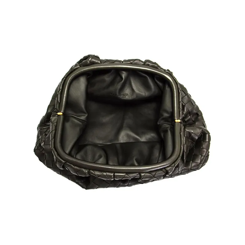 Bottega Veneta Sheepskin Cloud Bag Clutch Regular Women's Open Country Green-2