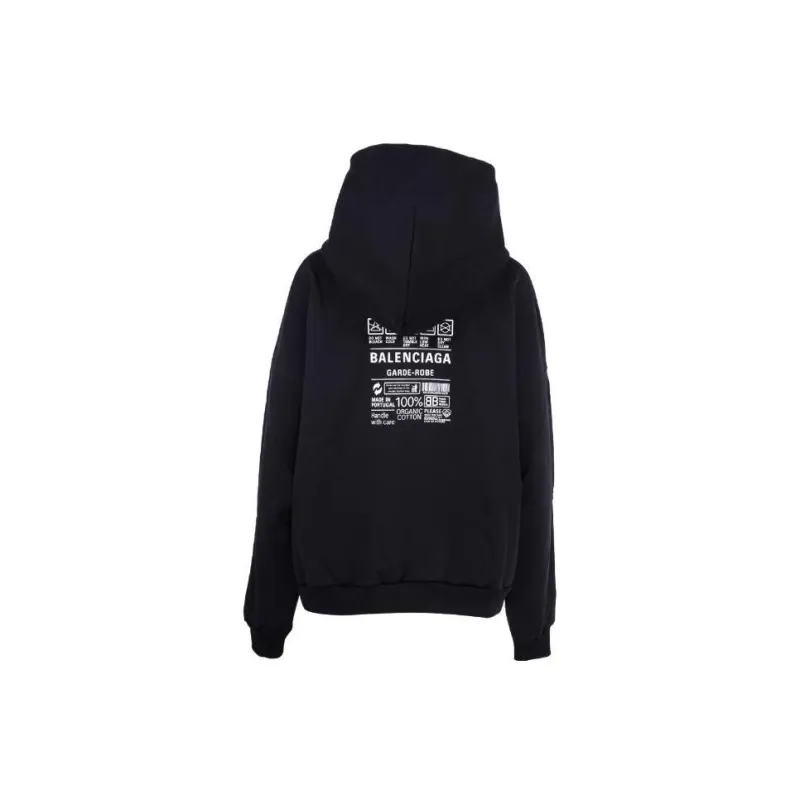 Balenciaga Logo Printed Long Sleeved Hoodie-1