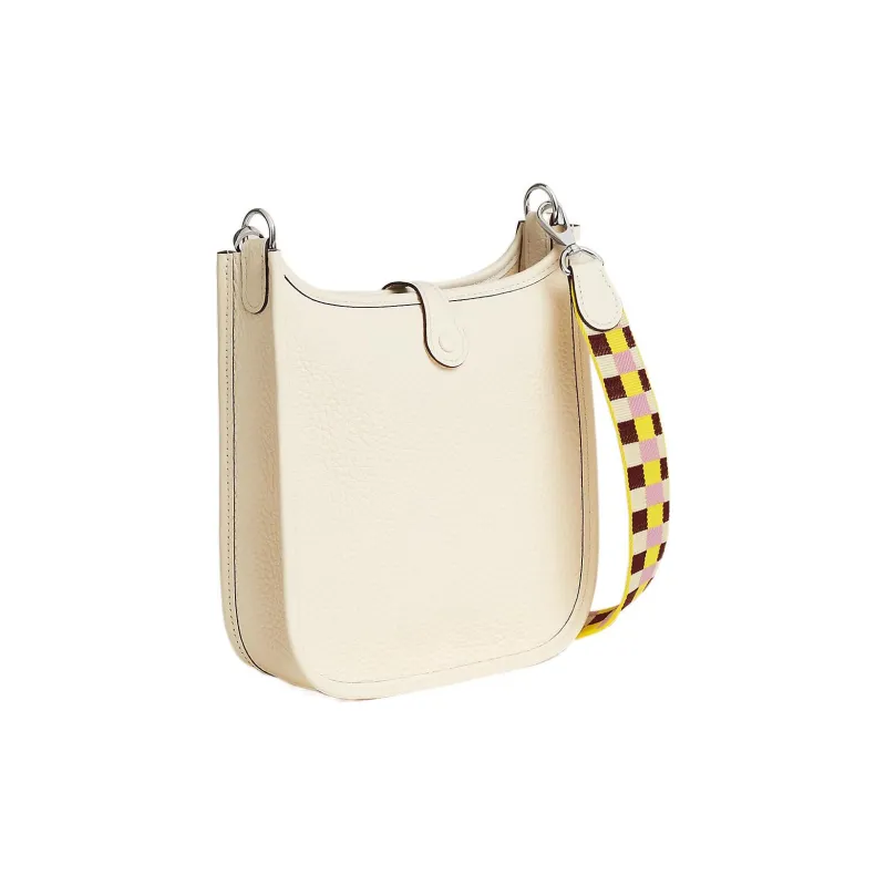 HERMES Evelyne Clemence Bullock Leather Ivorie Shoulder Bag Crossbody Bag Mini Women's I2 Nata Cream White-4