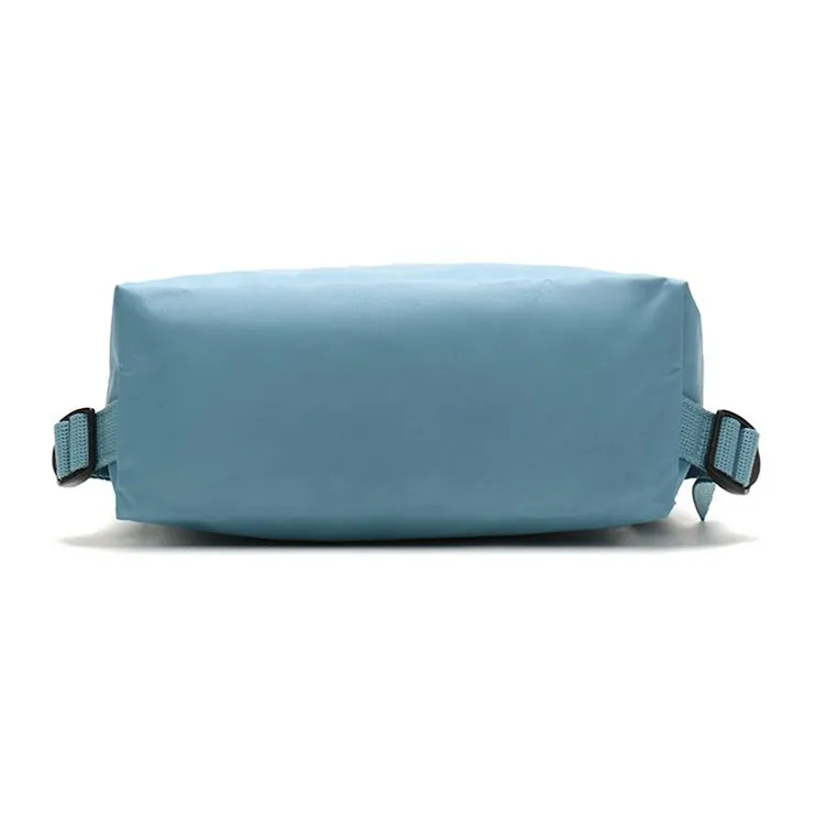 LONGCHAMP Le Pliage Cow Leather Canvas Backpack Handbag Women's Lake Blue Norwegian Color-4