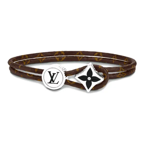 LOUIS VUITTON Monogram Bracelets Men Brown