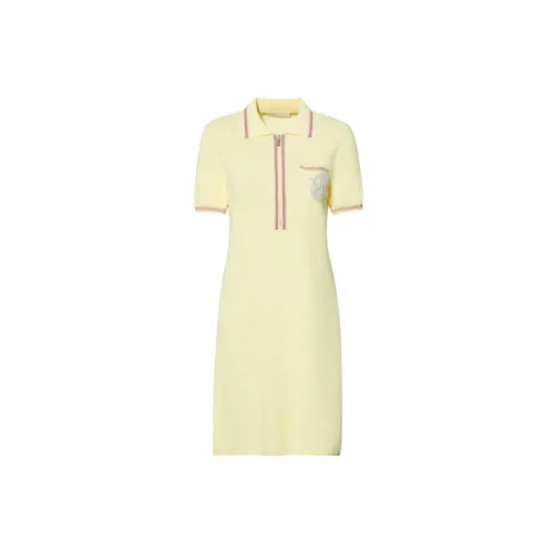 RARE Short-Sleeved Dresses Women's Yellow