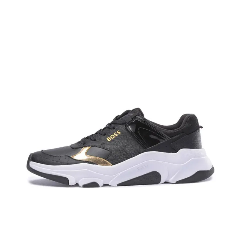 HUGO BOSS Low Top Sports Casual Shoes Men's Black Gold-0