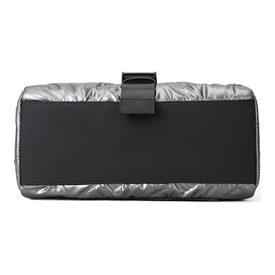PIERRE CARDIN Fabric Toast Bag, Messenger Bag, Crossbody Bag Men's Silver Gray/Green/Purple-4
