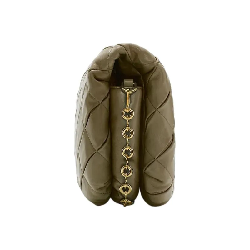 LOEWE Goya Nappa Sheep Leather Shoulder Bag Crossbody Bag Women's Dark Khaki Green-5