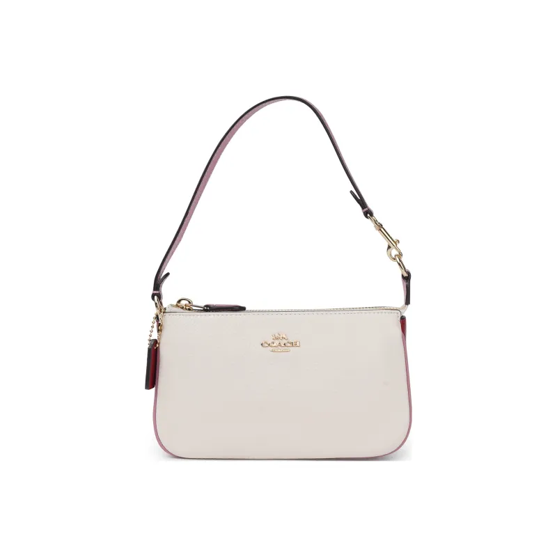 COACH Nolita Leather Pochette, Shoulder Bag, Clutch Trumpets Women's White-0