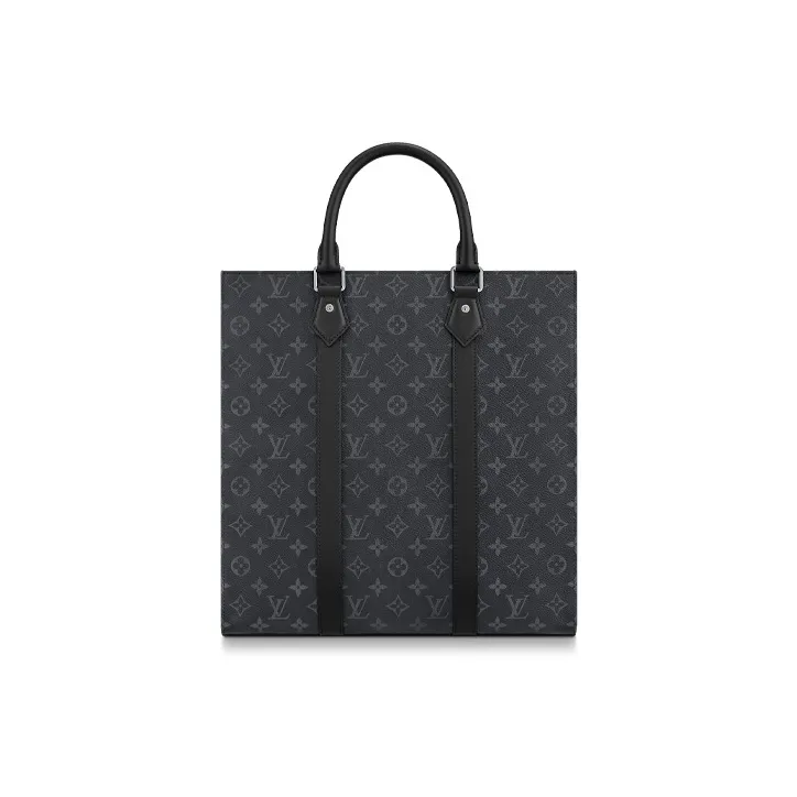 LOUIS VUITTON Sac Plat Coated Canvas Shoulder Bag Crossbody Bag Handbag Regular Men's Black-1