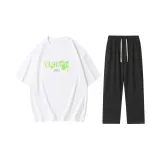 Set (White Tops+Black Pants)