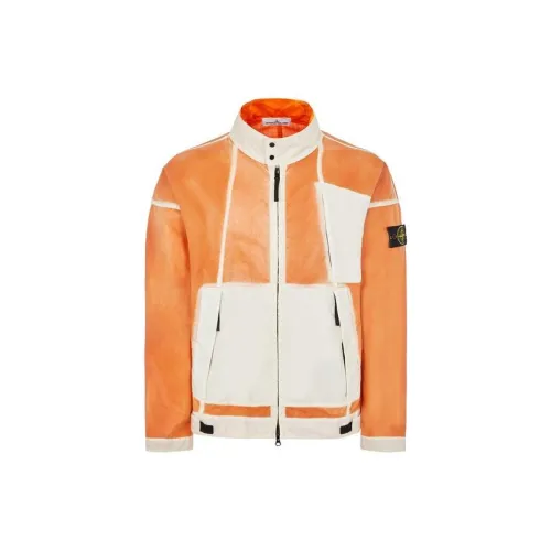 STONE ISLAND Hand Sprayed Jackets Men Caramel Tea Brown