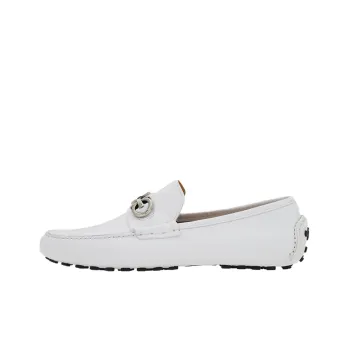FERRAGAMO Gancini Loafers Men's White