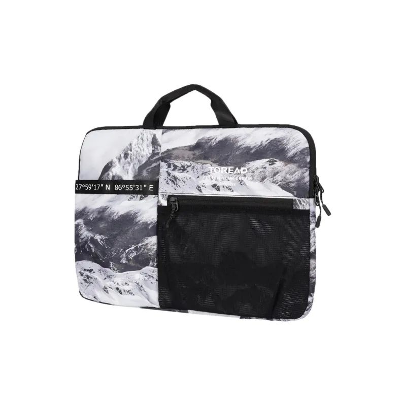 TOREAD Polyamide Handbag Laptop Bag Regular Unisex Asphalt Gray/Black/Arctic Mountain Black White Print-9