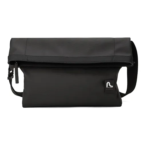 PIERRE CARDIN Minimalist Style Trendy Youth Messenger Bag Backpack Regular Men's Black-0