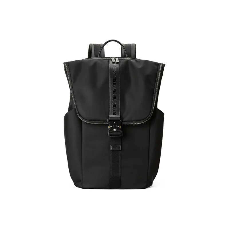 PIERRE CARDIN Nylon Laptop Bag, Travel Bag, Backpack Large Size Men's Black-0