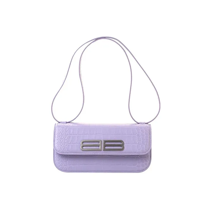 Balenciaga Cow Leather Crossbody Bag, Shoulder Bag Women's Purple-0