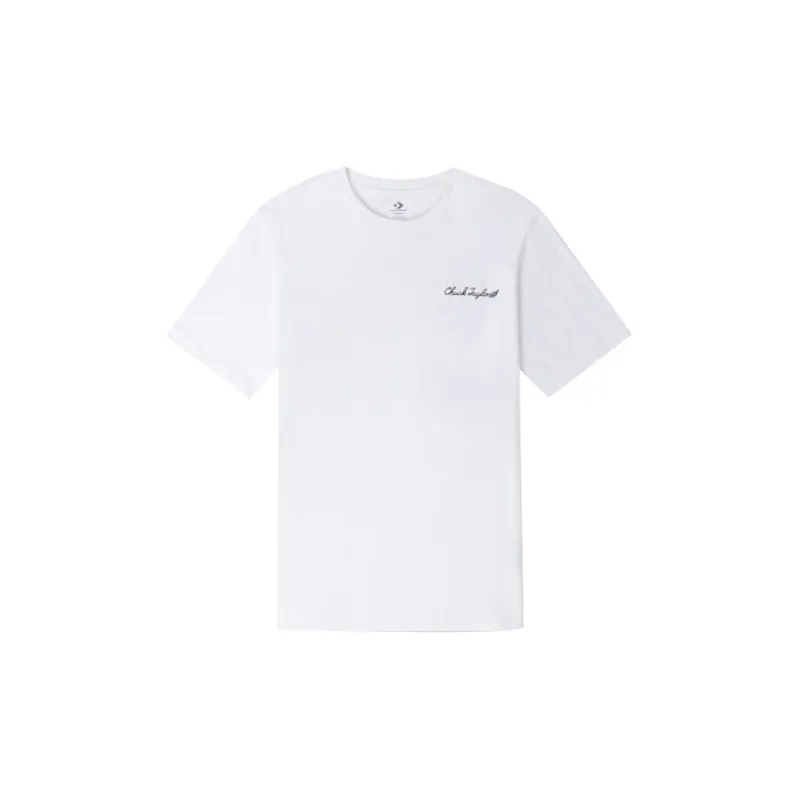 Converse Script Star T Shirts Unisex White-1