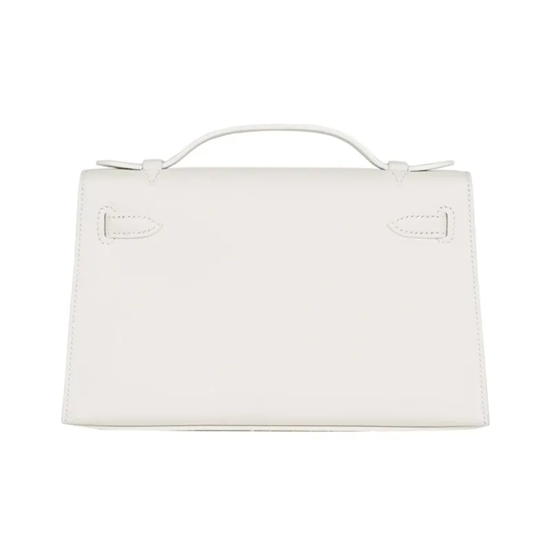 HERMES Mini Kelly Generation 1 Swift Leather Kelly Bag Handbags Regular Women's 01 Blanc Pure White-4