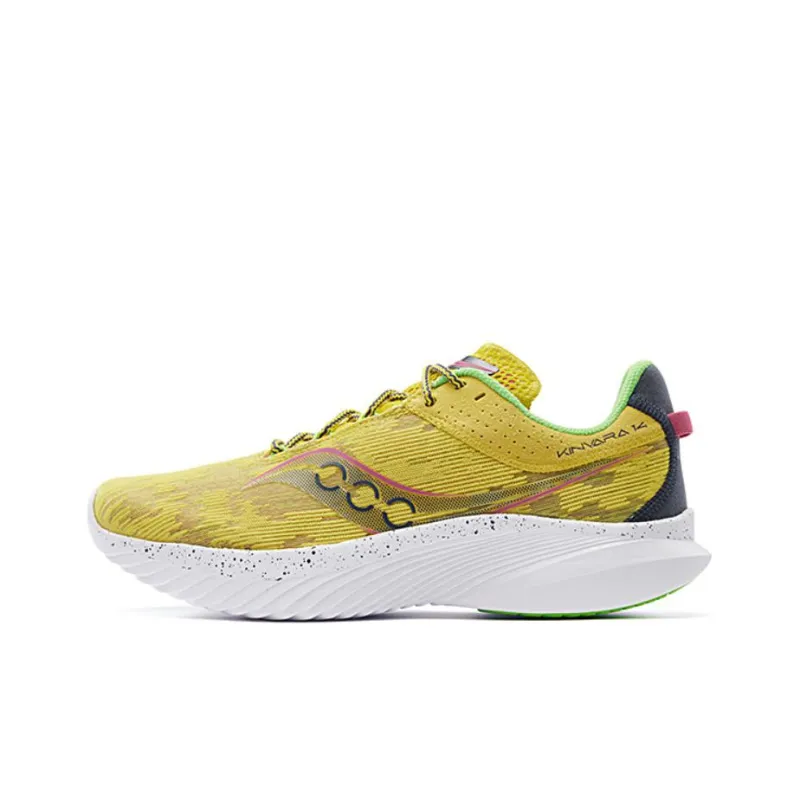 Saucony Kinvara 14 Anti Slip Wear Resistant Breathable Lightweight Low Top Casual Running Shoes Women's Yellow White-0