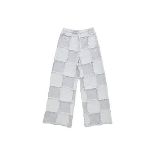 Marcelo Burlon Knitted Sweatpants Men Gray White