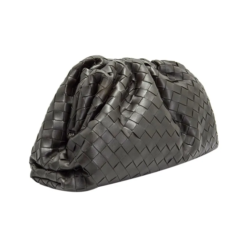 Bottega Veneta Sheepskin Cloud Bag Clutch Regular Women's Open Country Green-1
