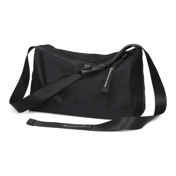 QING QI ZHE Polyamide Sports Bag Gym Bag One Shoulder Travel Bag Backpack Crossbody Bag Unisex Black