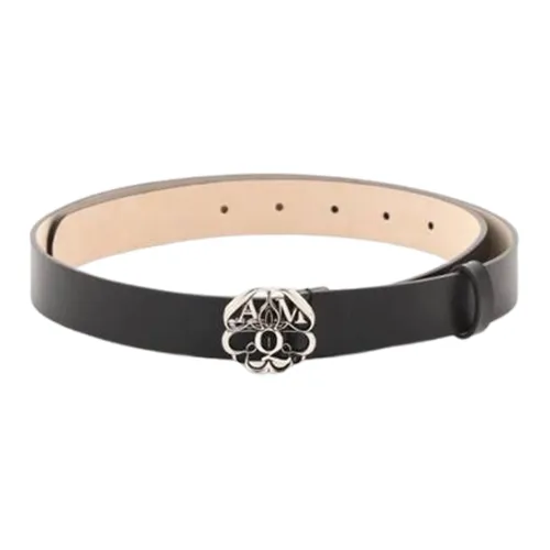 Alexander McQueen Leather Belts Women's Black