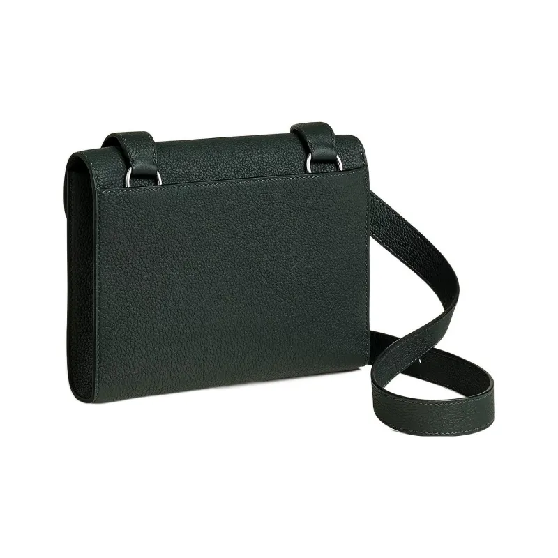 HERMES Sac A Depeches Togo Calfskin Courier Bag Crossbody Bag Men's 67 Vert Fonce Dark Green-2
