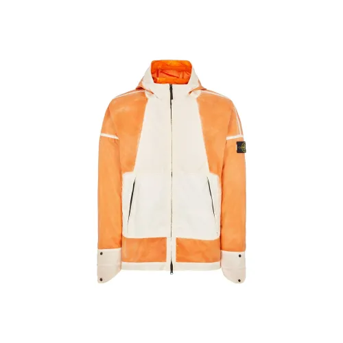 STONE ISLAND Hand Sprayed Jackets Men Caramel Tea Brown