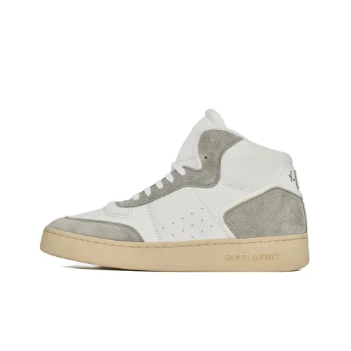 SAINT LAURENT SL/80 Skateboard Shoes Women's High-Top White/Gray