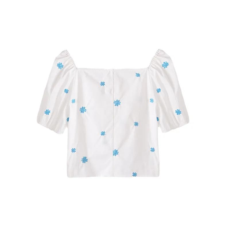 MITUAN Crop Tops Women's White-1