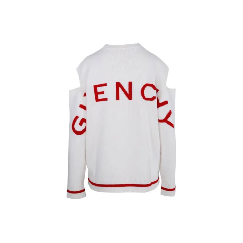 Givenchy Intarsia-logo Cut-out Jumper-1
