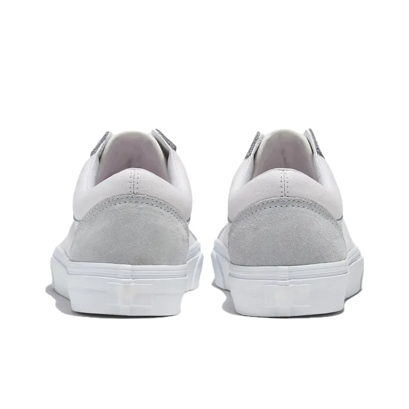 Vans Old Skool Color Block Anti-Slip Wear-Resistant Low-Top Skateboard Shoes Unisex White Gray-2