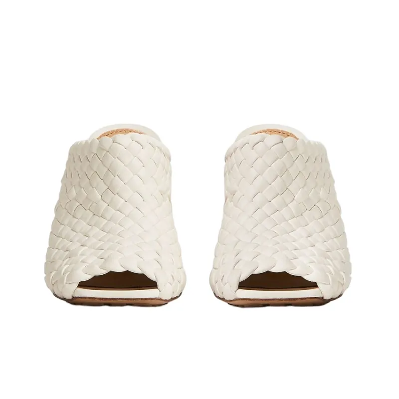 Bottega Veneta Canalazzo Closed Toe Slippers Women's White-3