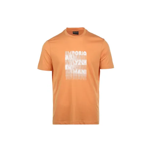 EMPORIO ARMANI T-Shirts Men Orange Yellow