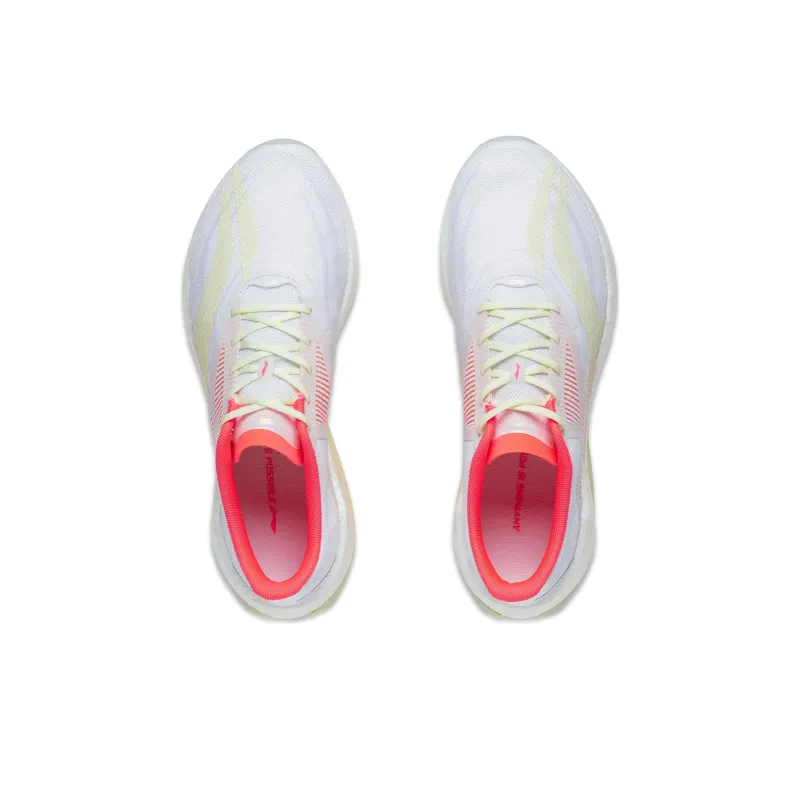 LiNing Super Light 20 Anti Slip And Wear Resistant Breathable Low Top Casual Running Shoes Women's White Cyan Red-3