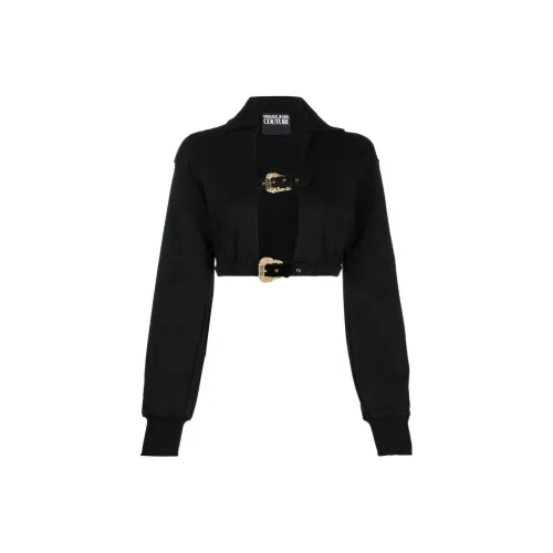 VERSACE JEANS COUTURE Cropped Coats Women's Black