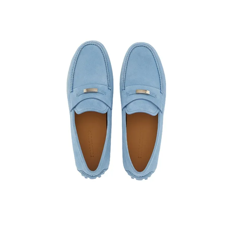 FERRAGAMO Penny Loafers Men's Blue-2