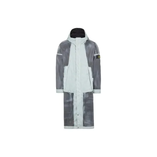 STONE ISLAND Hand Sprayed Jackets Men Sky Color