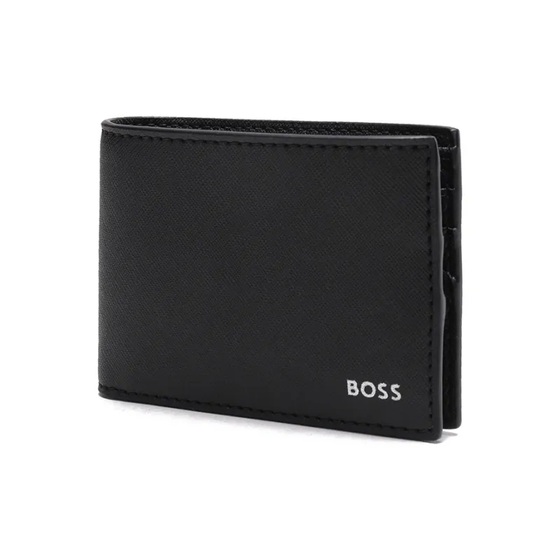 HUGO BOSS Leather Wallet Regular Men's Black-1
