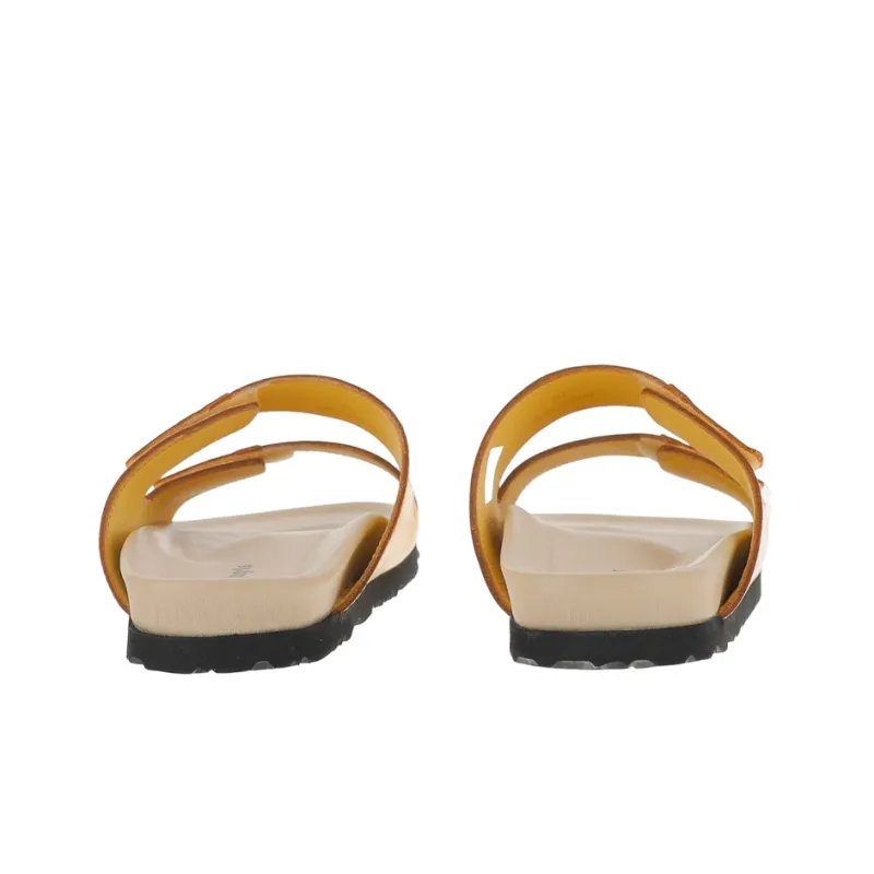 PALM ANGELS Logo print Leather Slides Women's-3