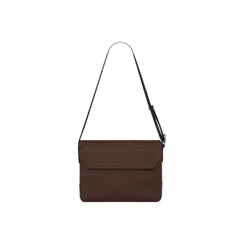 HERMES Citynews Togo With Sombrero II Calfskin Courier Bag Crossbody Bag Shoulder Bag Men's Chocolate/Black
