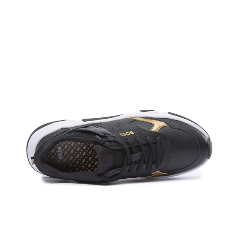 HUGO BOSS Low Top Sports Casual Shoes Men's Black Gold-4