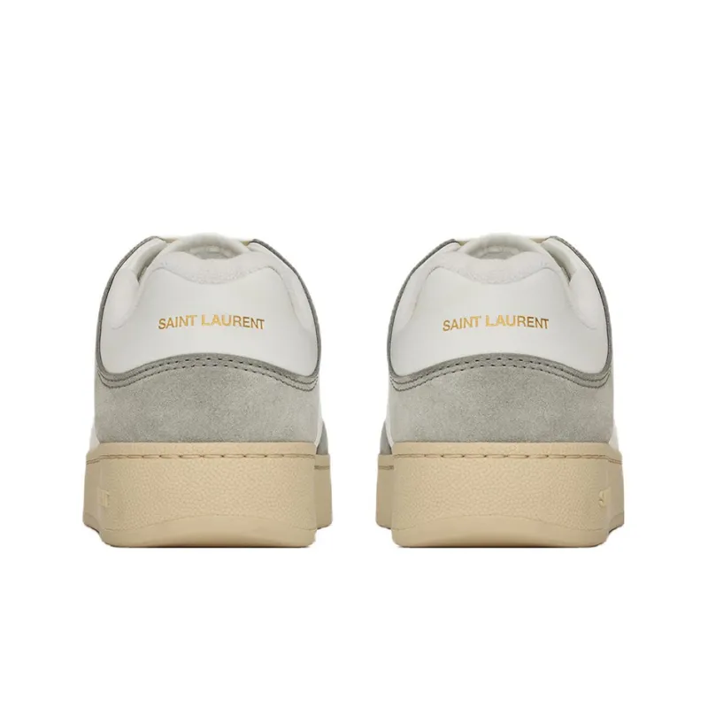 SAINT LAURENT SL/61 Low Top Stylish Skateboarding Shoes Women's Gray White-4
