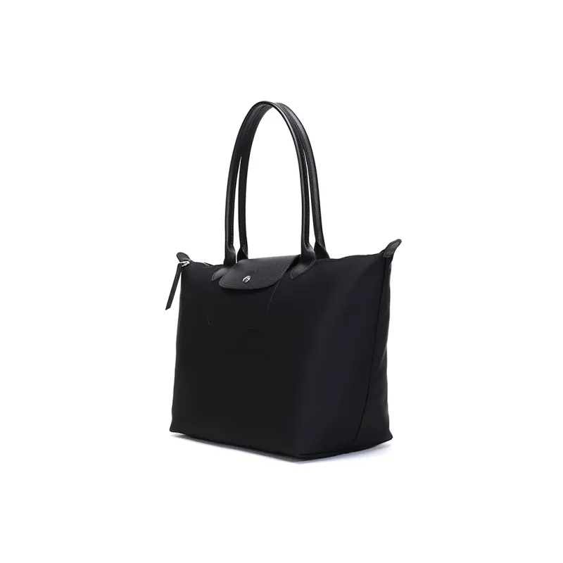 LONGCHAMP Le Pliage Néo Fabric Shopping Bag Dumpling One Shoulder Handbag Large Size Women's Black-1